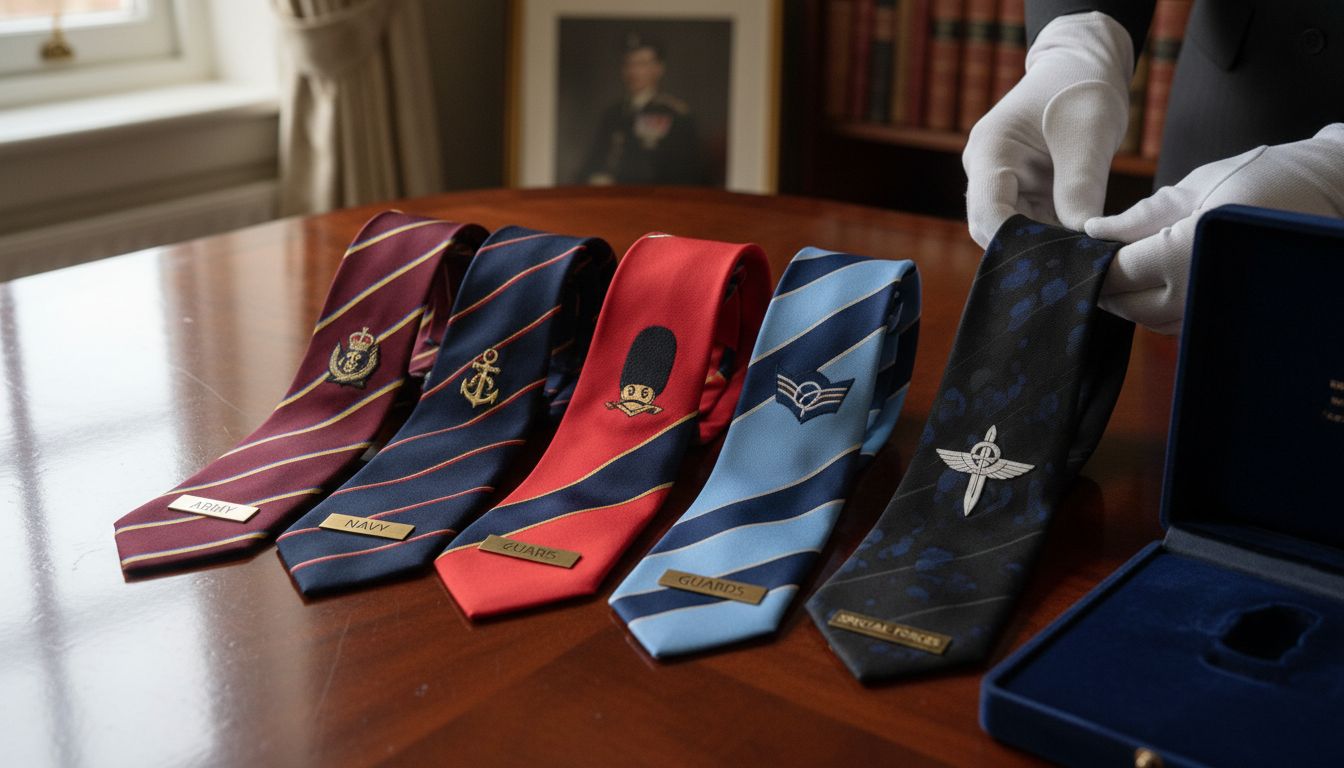 uk regimental ties display
