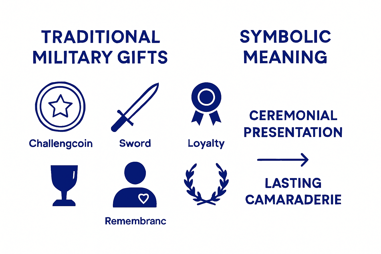Infographic military gift types and meanings