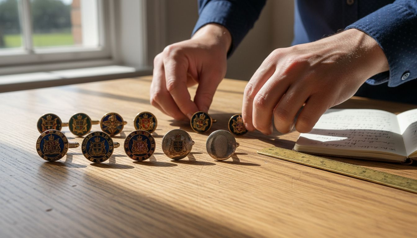 Selection of British regimental cufflinks