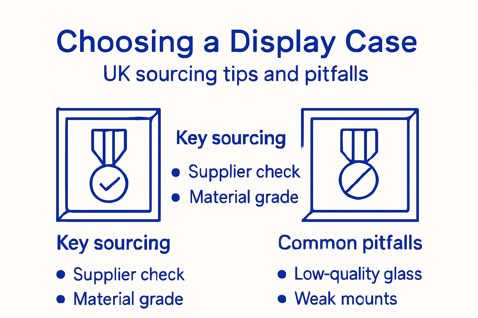 Infographic military display case sourcing tips