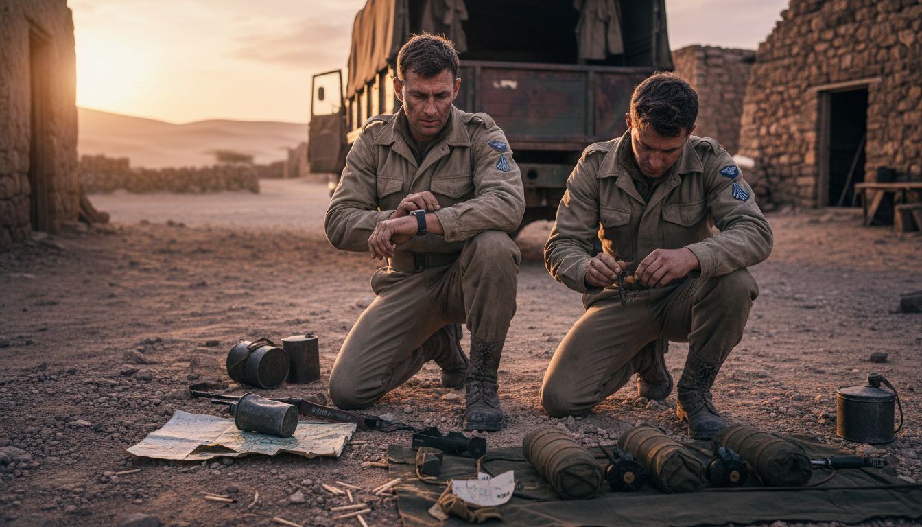 SAS soldiers setting sabotage charges North Africa