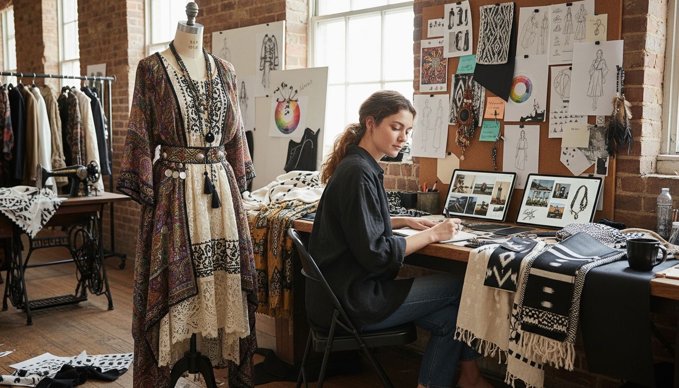 mix match boho textures