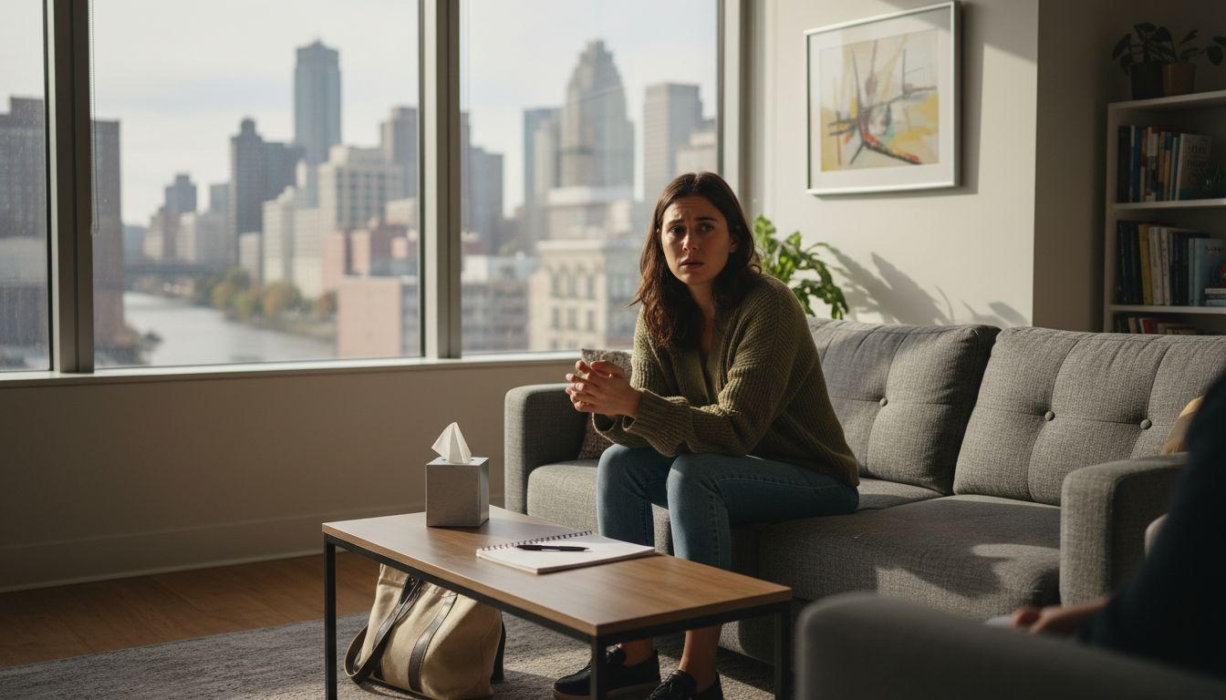 Practicing calming routine before therapy session