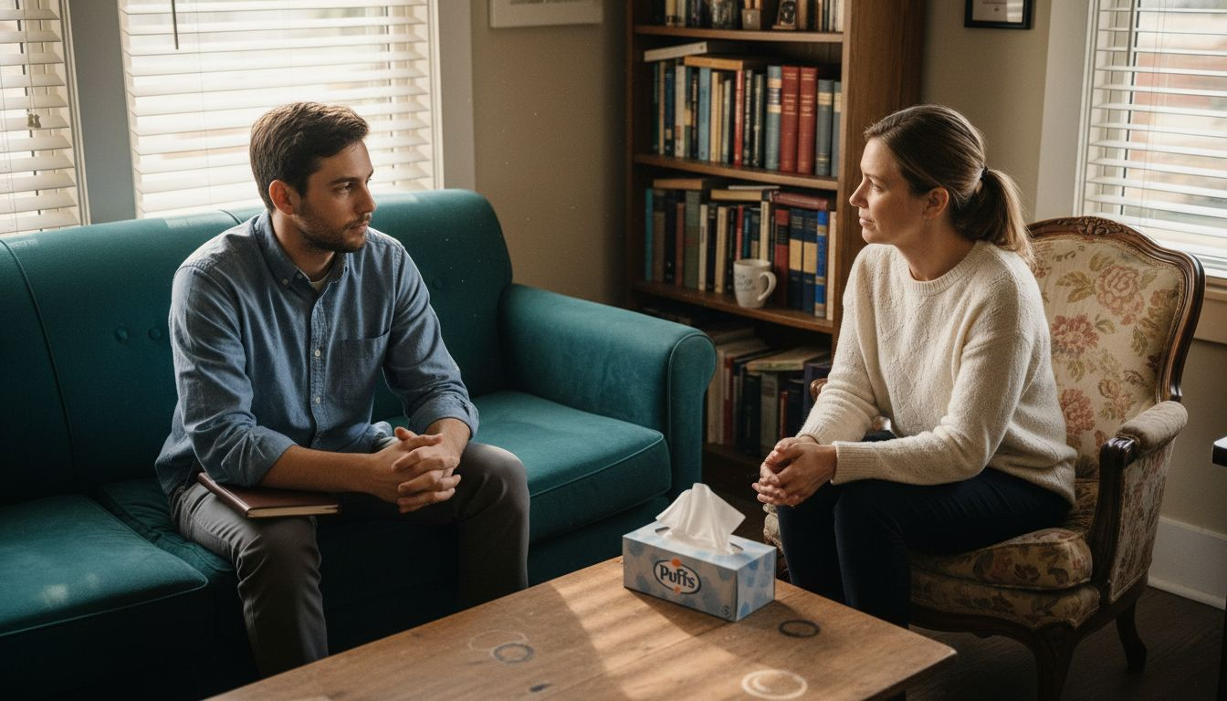 First therapy session client and therapist discussion