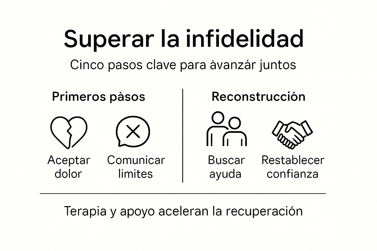 Infografía: Consejos para afrontar y superar una infidelidad