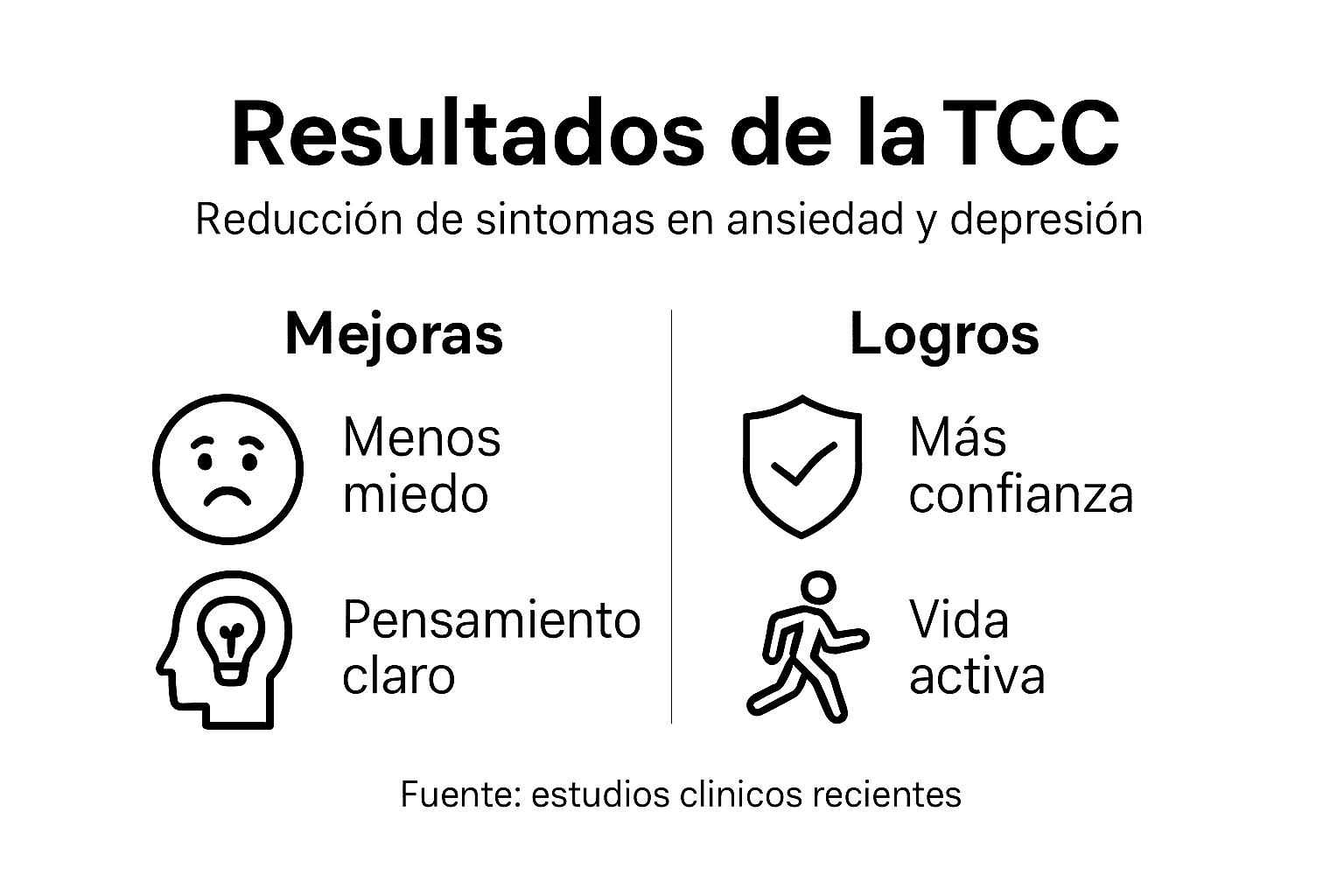 Infografía: Efectividad de la terapia cognitivo-conductual en el tratamiento de la ansiedad y la depresión