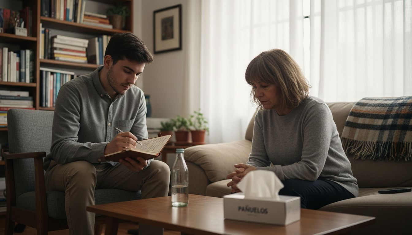 Registro de una sesión de terapia integrativa con observaciones detalladas