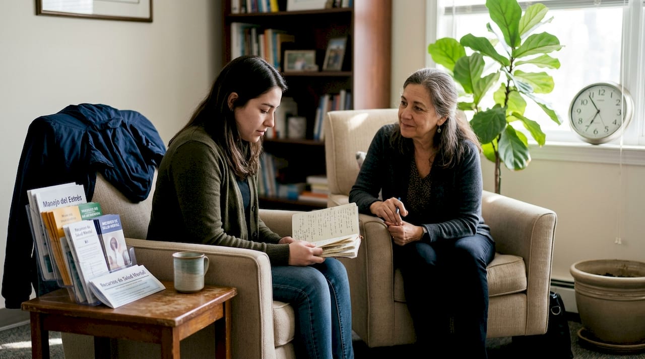 Diálogo profesional entre paciente y terapeuta