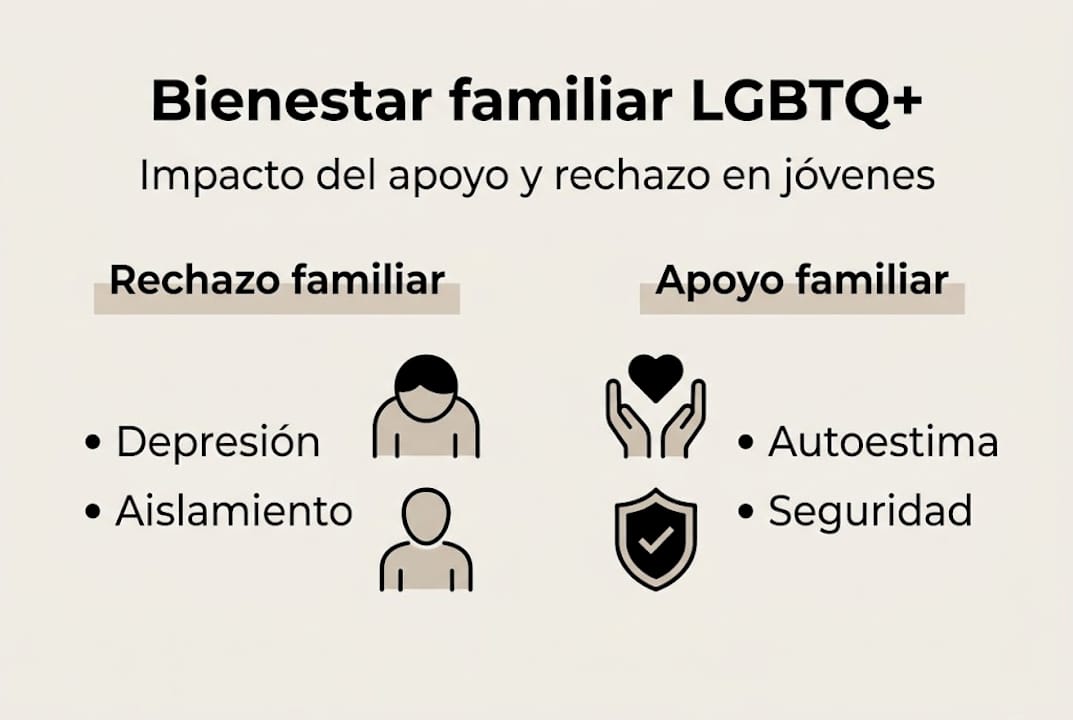 Infografía: Cómo influye el entorno familiar en el bienestar de las personas LGBTQ+