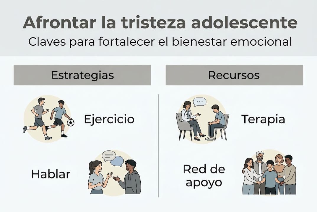 Guía visual con consejos y herramientas para adolescentes