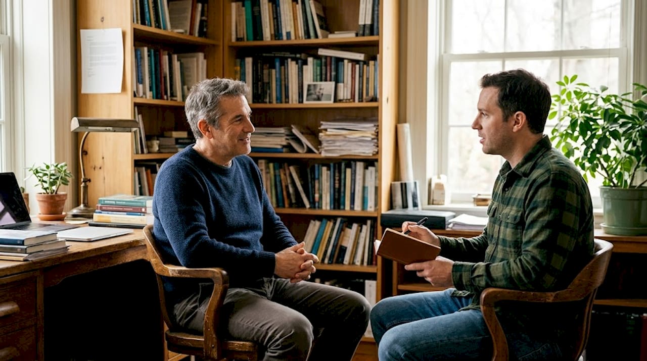 Conversación entre psicólogo y paciente durante una sesión