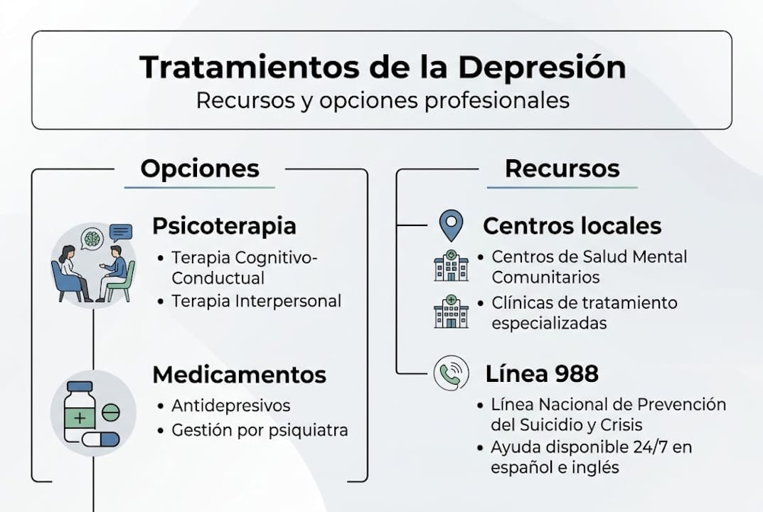 Infografía: alternativas para tratar la depresión