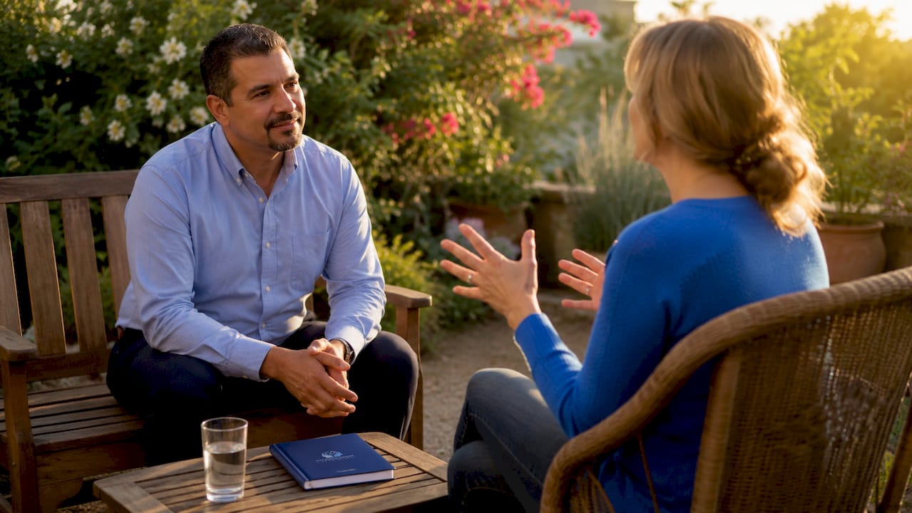 Therapist listening to client’s boundary explanation