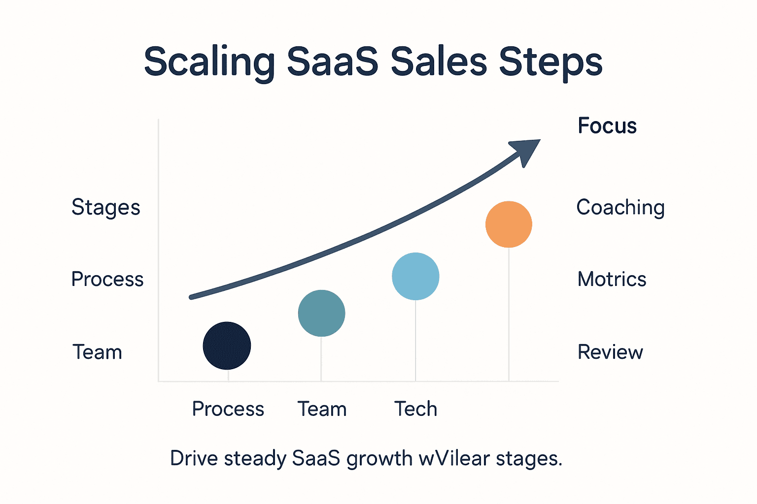 Infographic scaling SaaS sales steps