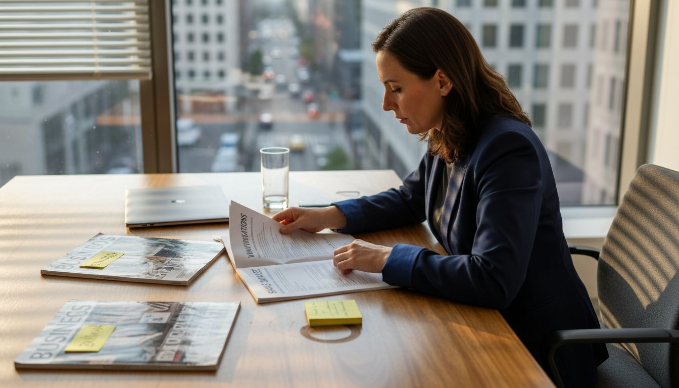 Professional analyzing SaaS market trend report