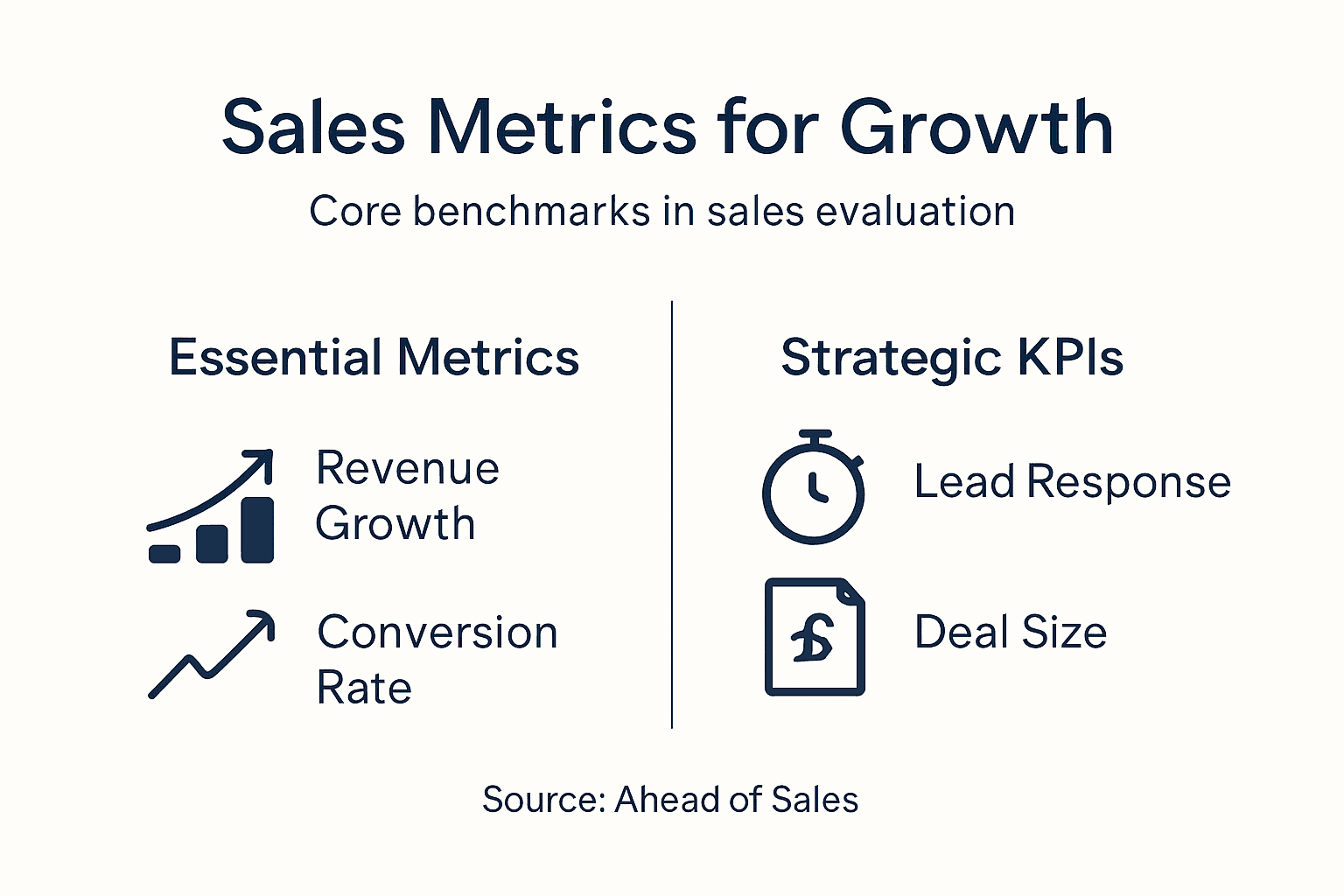Infographic showing key sales metrics overview
