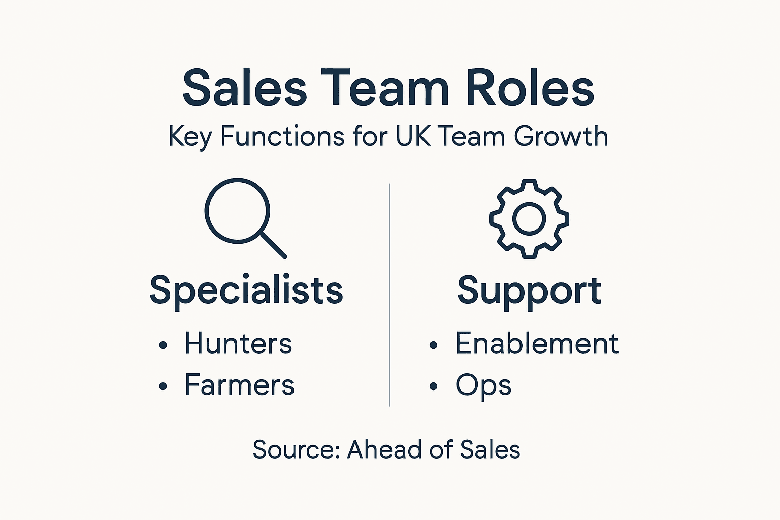 Sales team structure roles infographic