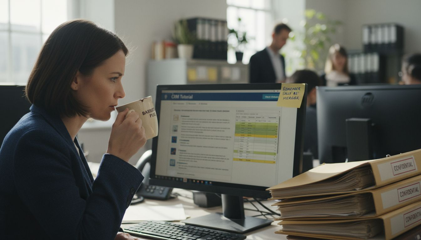 Legal professional learning new sales technology