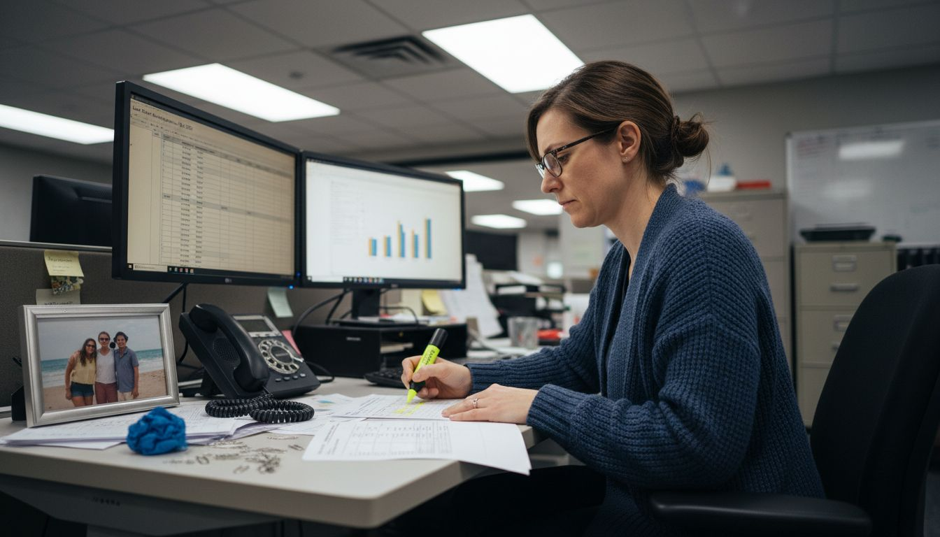 Analyst reviewing lead source statistics