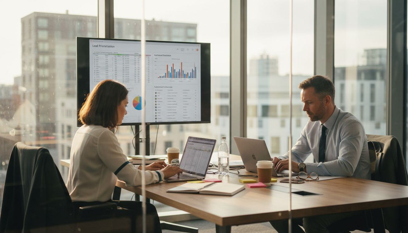 Sales reps working on automation tasks