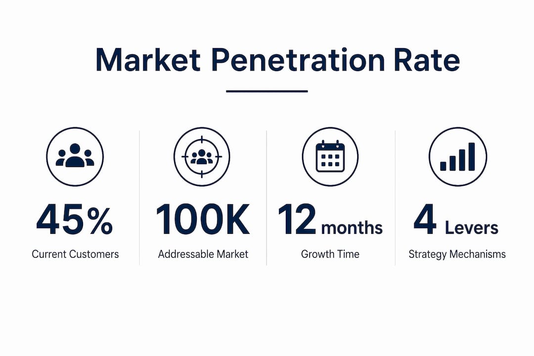 Infographic showing market penetration rate details