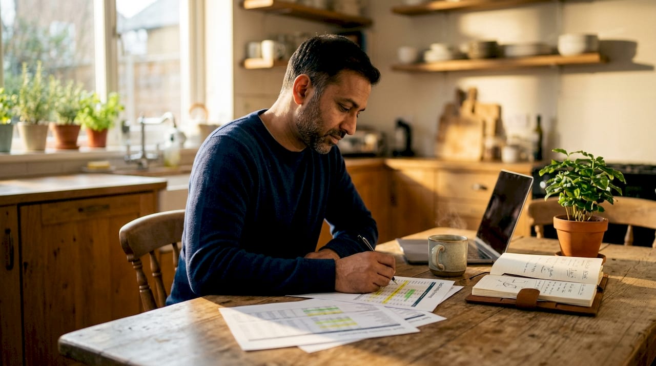 Hands reviewing SaaS revenue growth spreadsheets