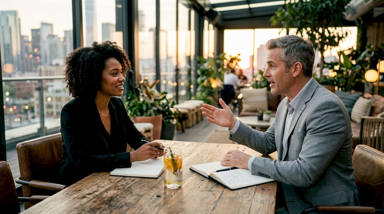 Professionals engaged in high-ticket B2B discovery call