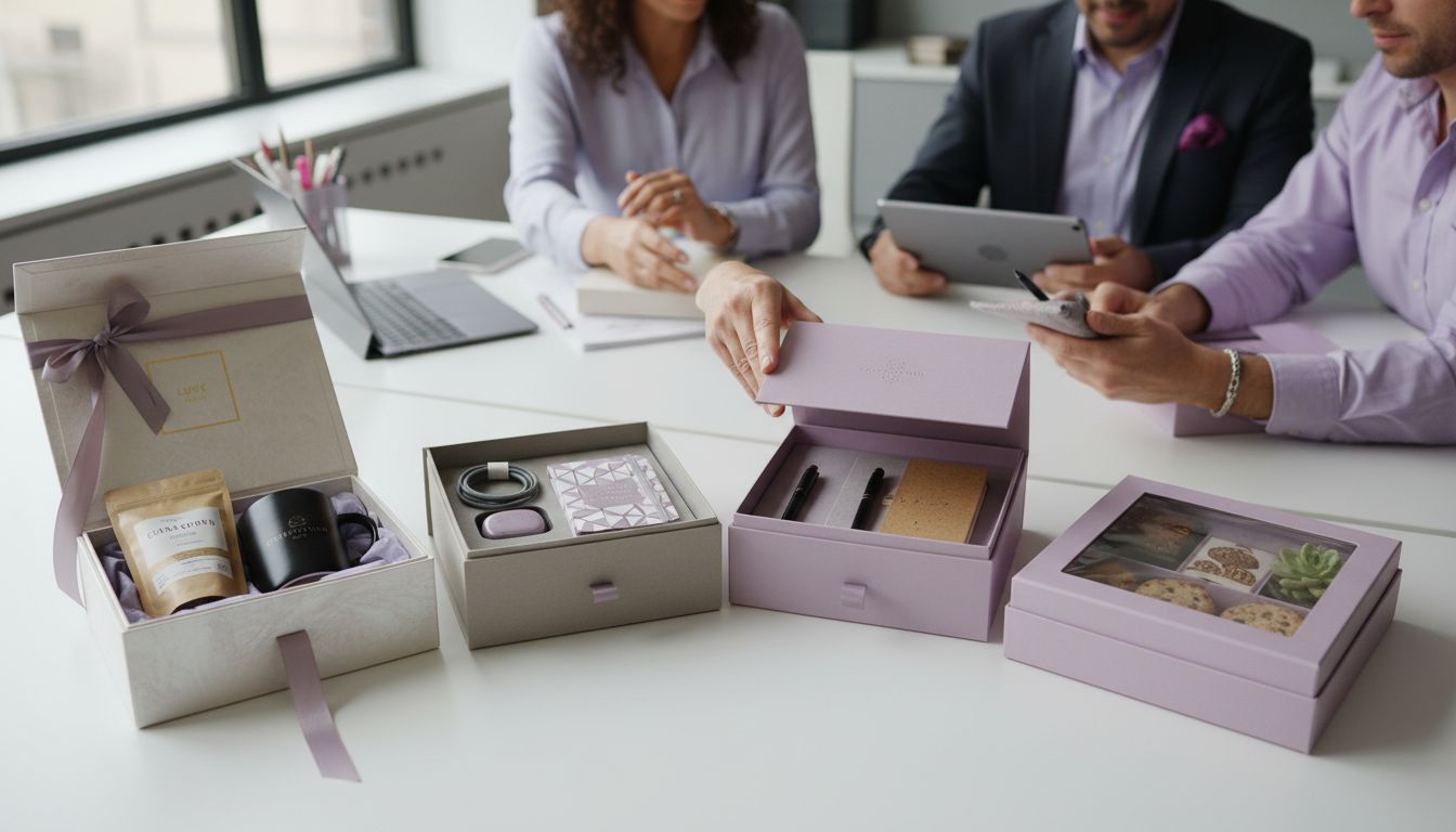 different gift boxes