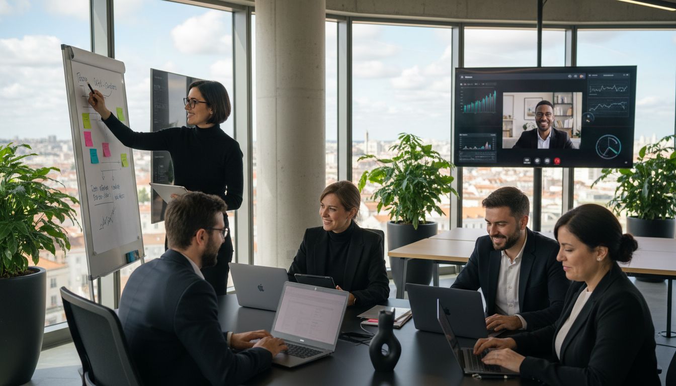 Ambiente de trabalho moderno em Portugal