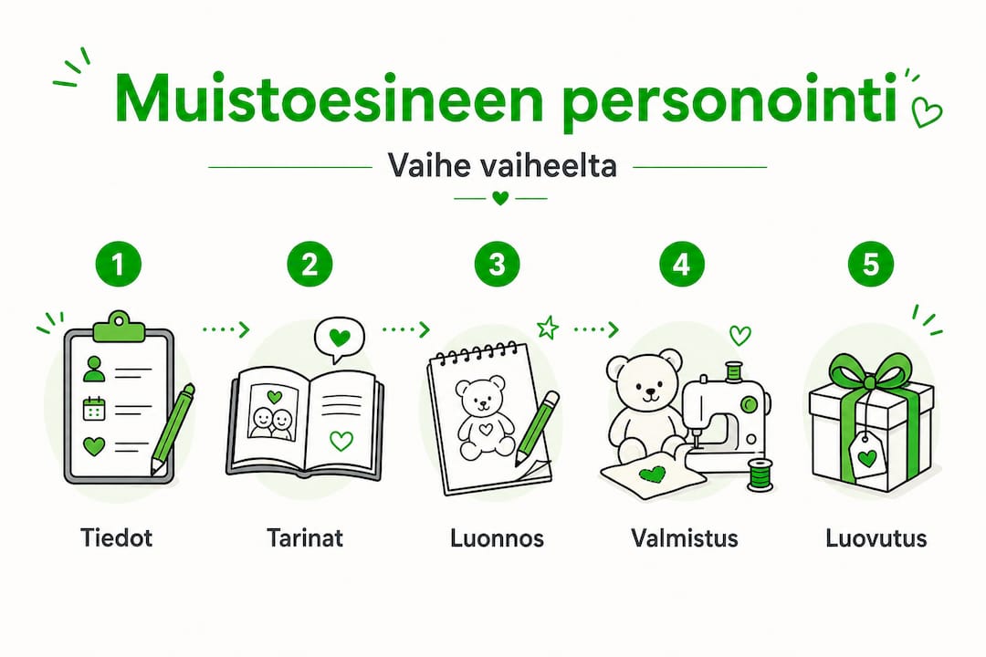 Infografiikka: personoinnin eri vaiheet selkeästi esitettynä
