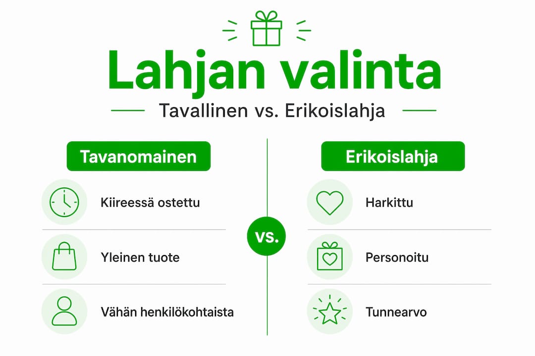 Miten perinteinen lahja eroaa yksilöllisestä lahjasta?