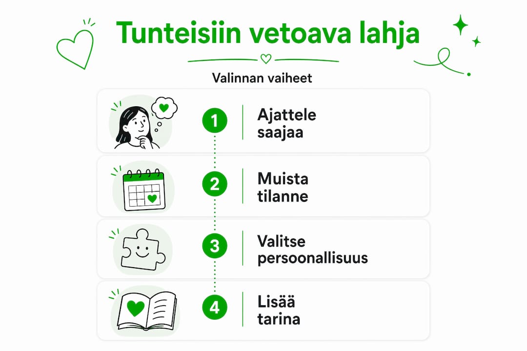 Infografiikka: Näin valitset lahjan, joka koskettaa sydäntä