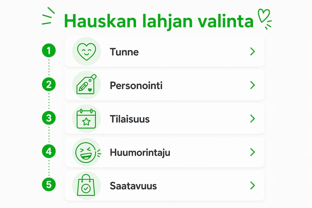 Visuaalinen opas kekseliäiden lahjaideoiden valintaan