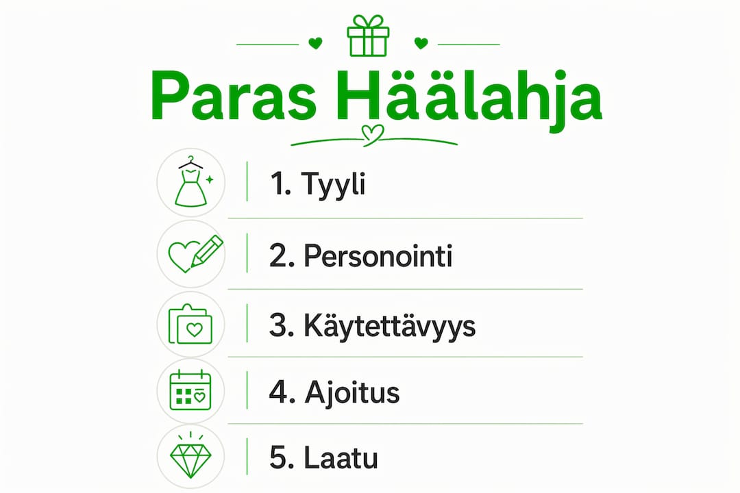 Infograafi: Miten valita täydellinen häälahja – vaihe vaiheelta