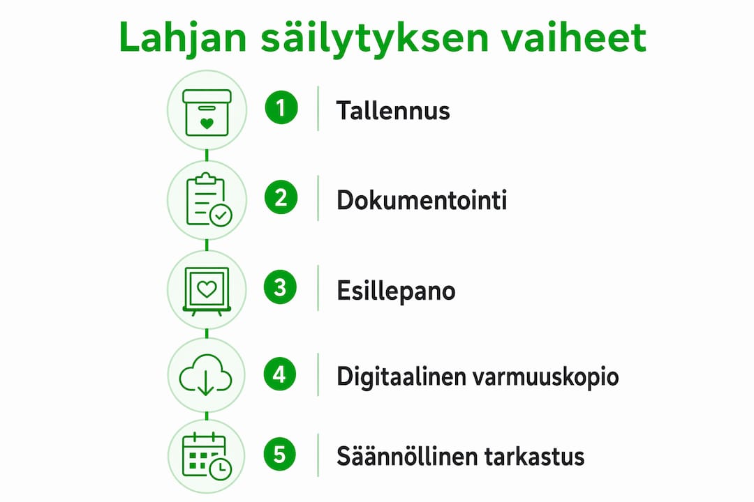 Infograafi: Näin säilytät lahjat – parhaat käytännöt ja vinkit