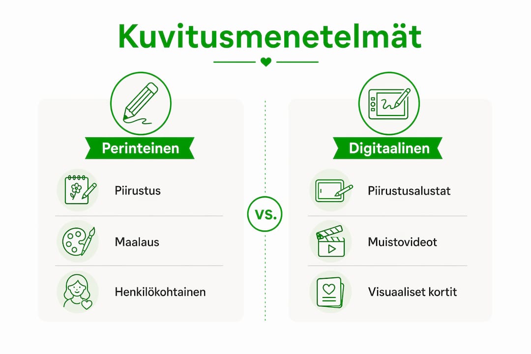 Infograafi: Erityishetkien kuvaustapojen vertailu