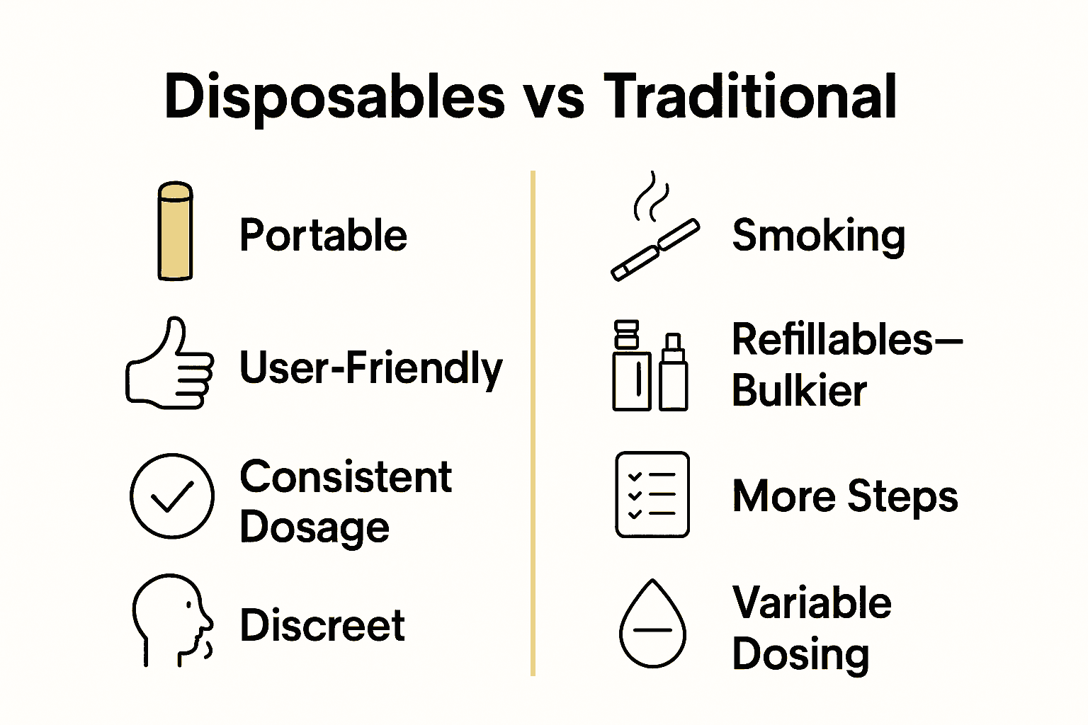 Infographic comparing disposable vapes to traditional consumption methods.