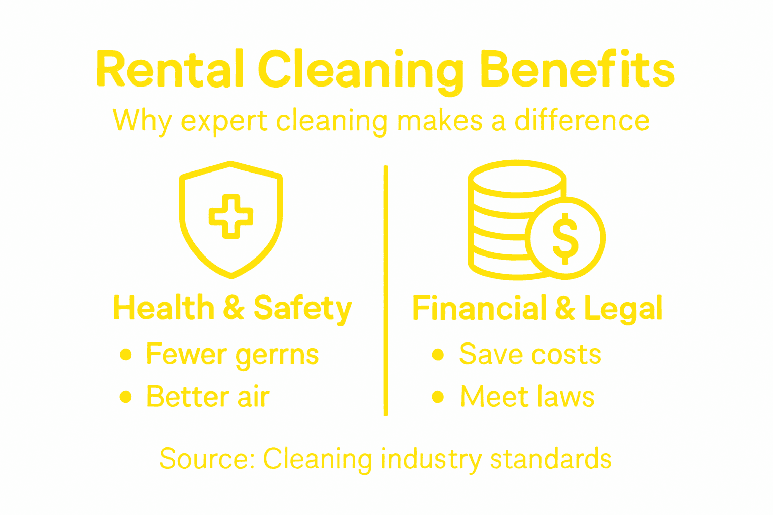 Infographic showing rental cleaning benefits