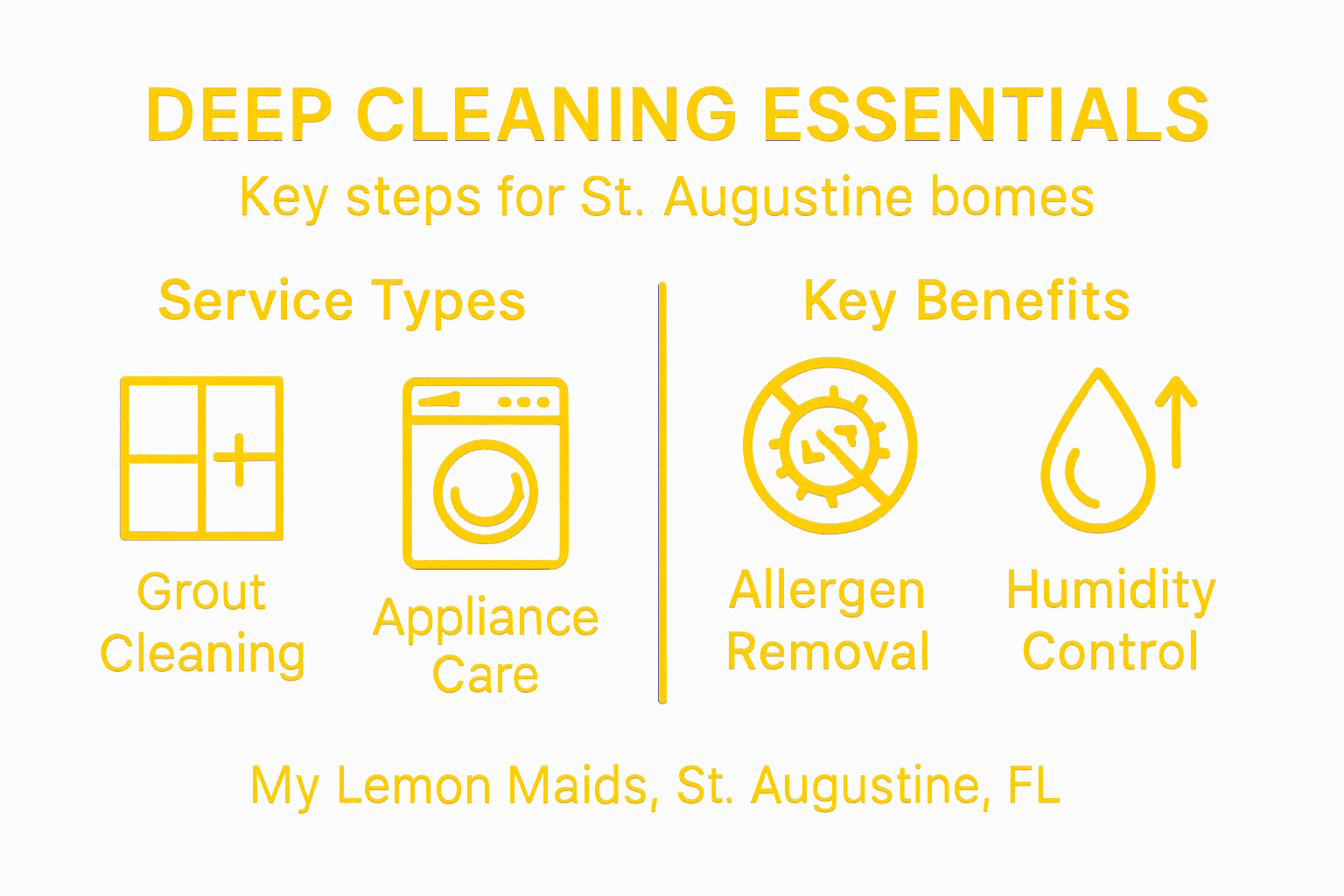 Infographic with deep cleaning types and benefits