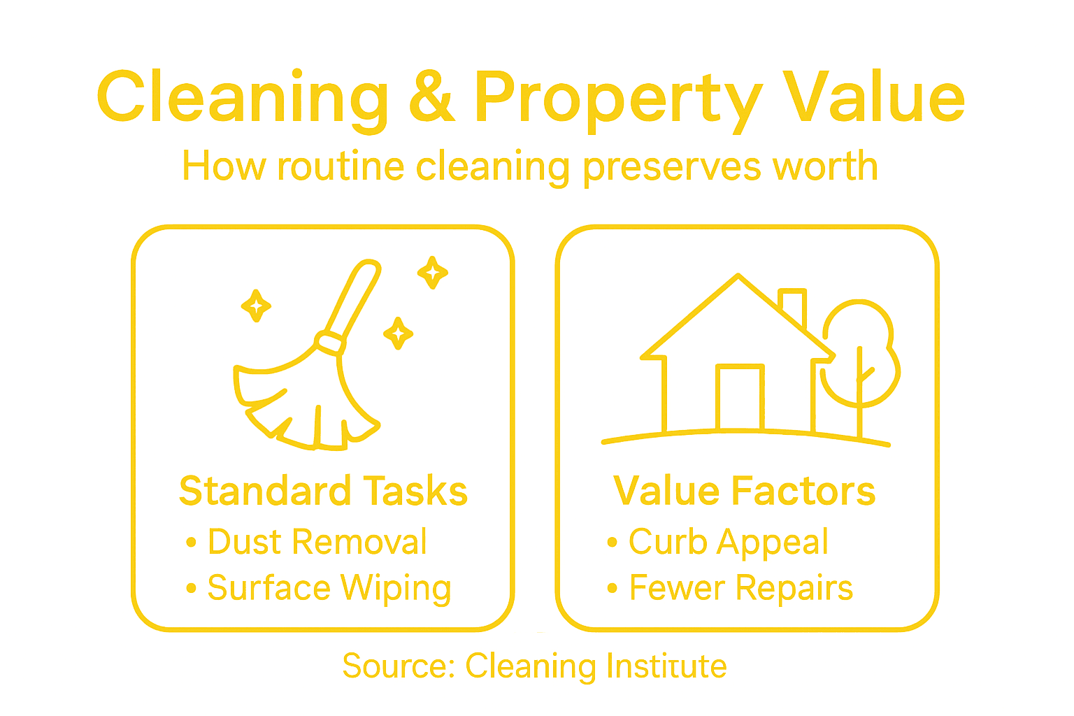 Infographic on cleaning and property value