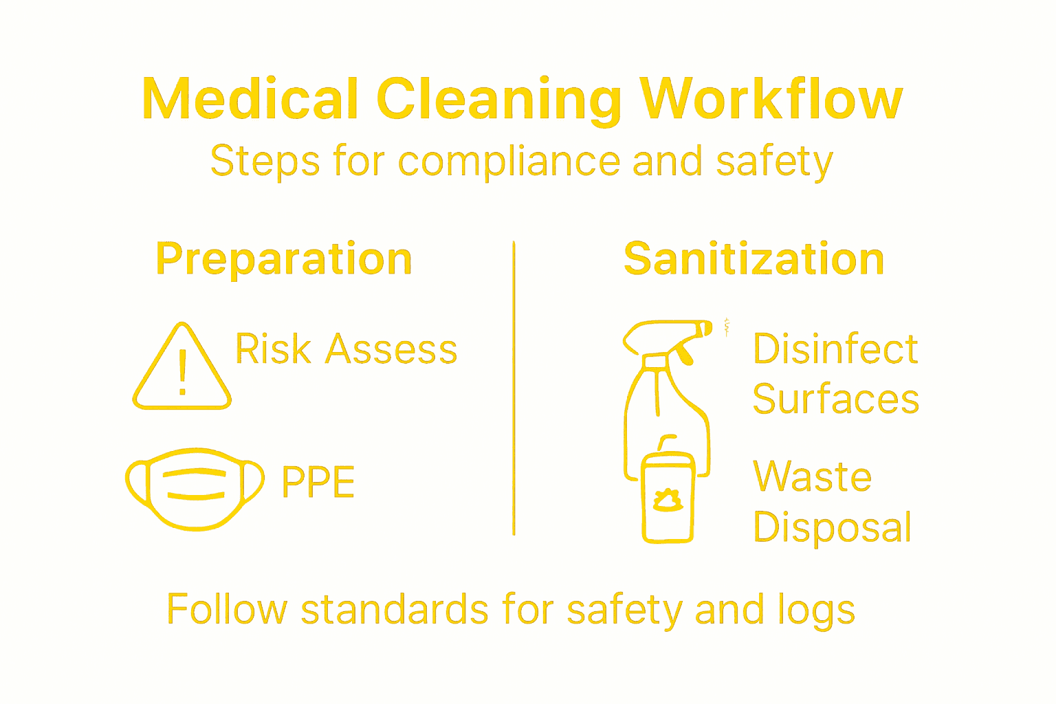 Infographic outlines medical office cleaning steps