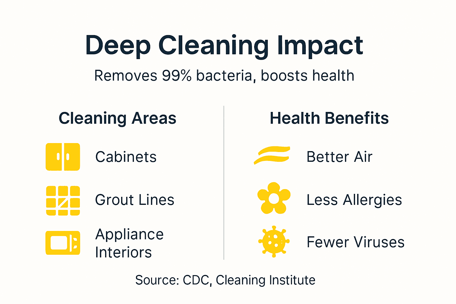 Infographic on deep cleaning health benefits