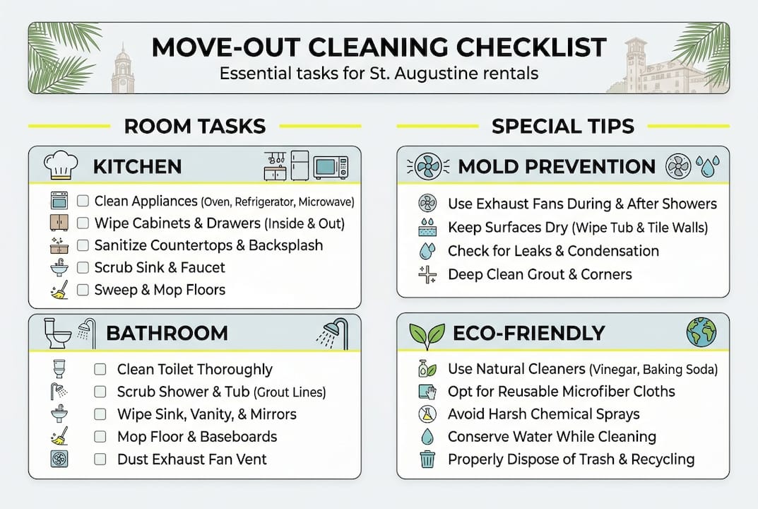 Infographic checklist for move-out cleaning