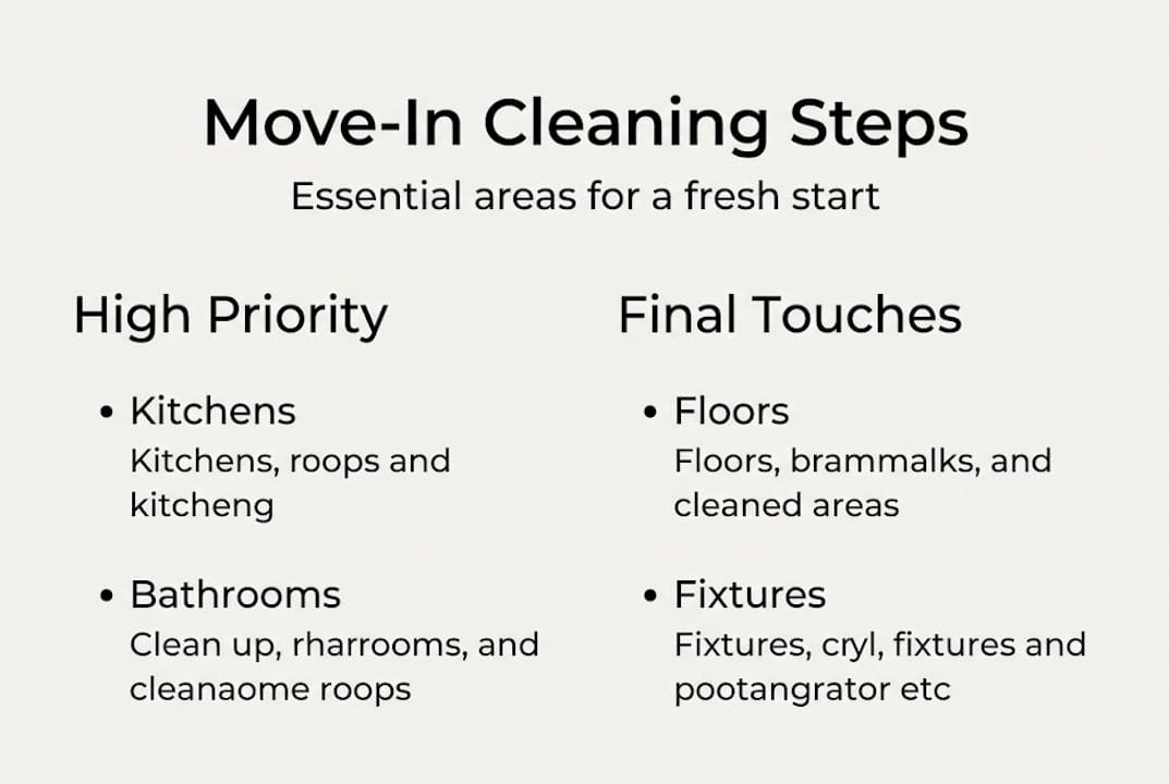Infographic of priority move-in cleaning steps
