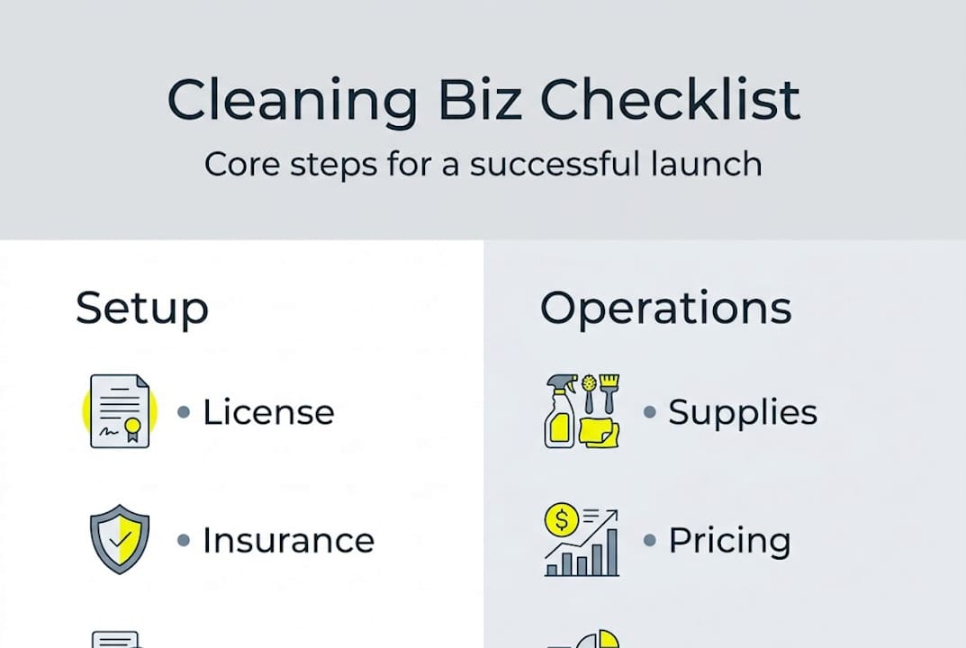 Infographic of house cleaning checklist steps
