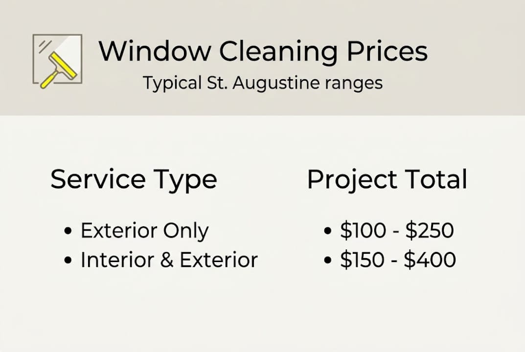 Infographic showing window cleaning price breakdown