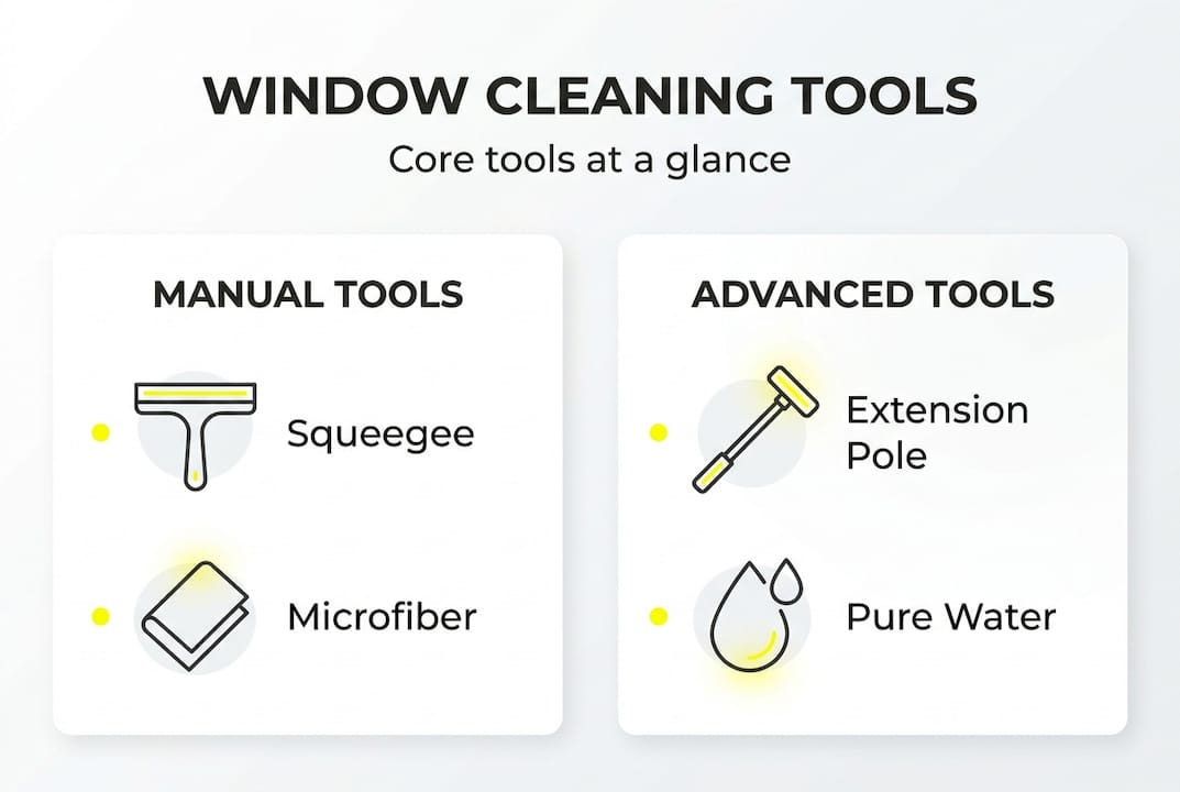 Infographic comparing manual and advanced window tools