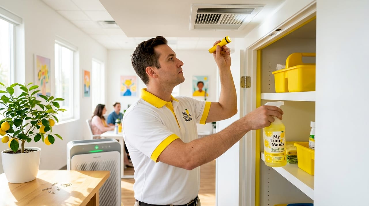 Cleaner selects eco-friendly product for office air
