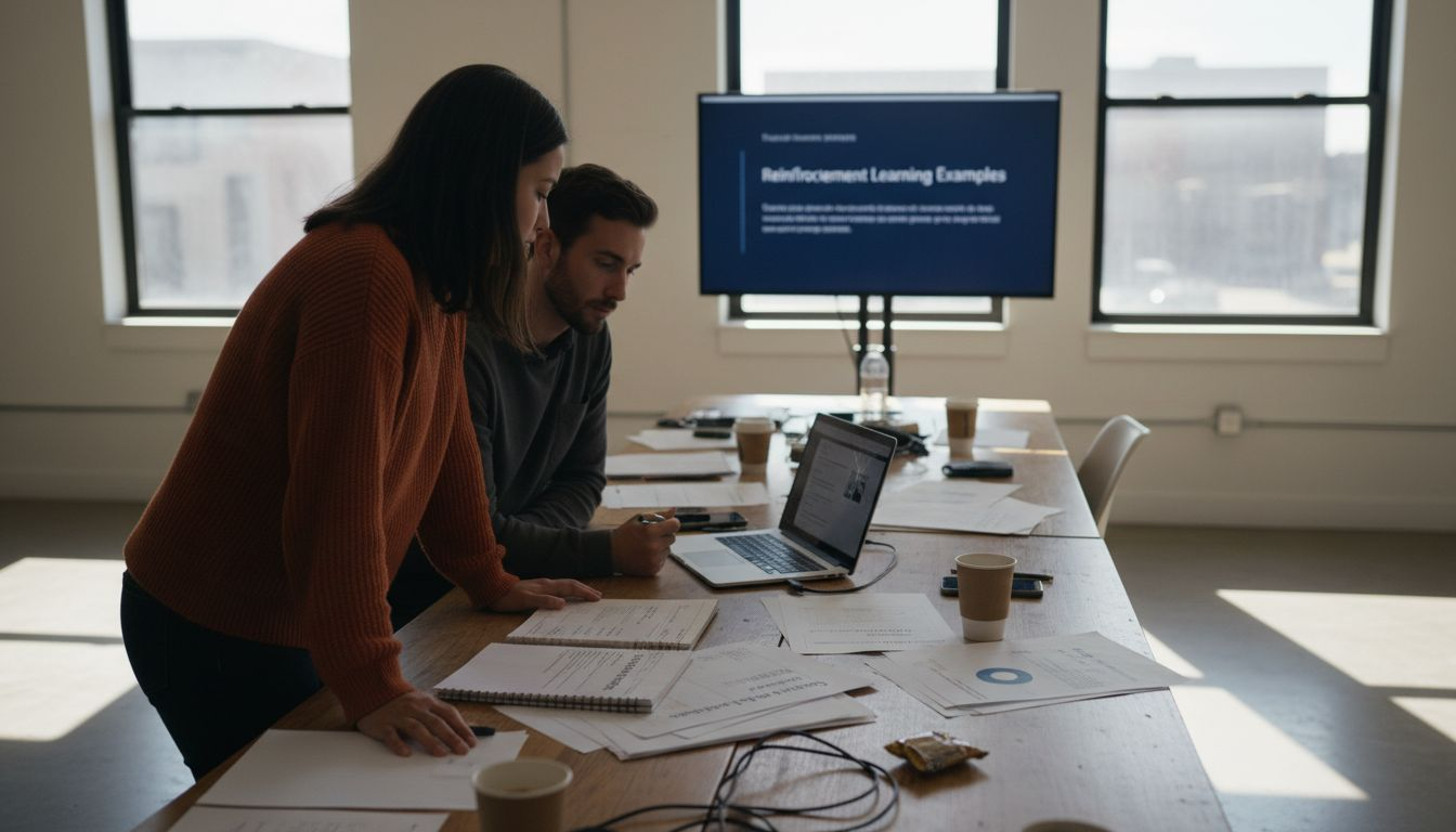 Team discussing machine learning approaches