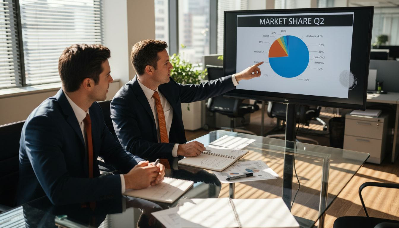 Analytics team collaborating at office table